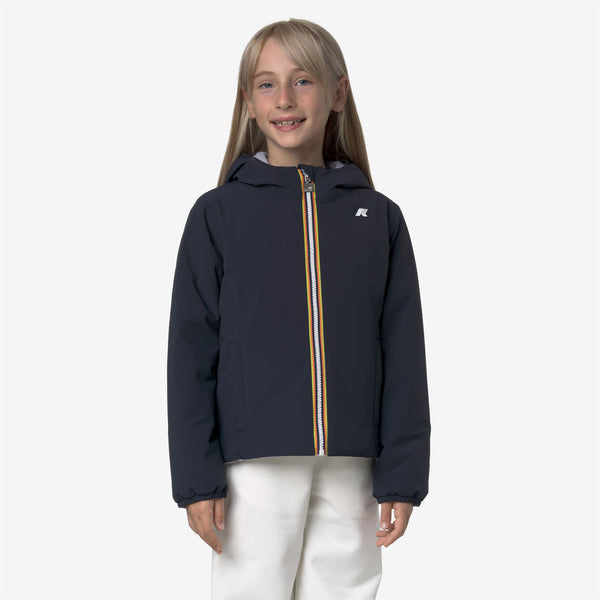 K Way P. LILY ST WARM REVERSIBLE BLUE DEPTH-VIOLET LAVENDER