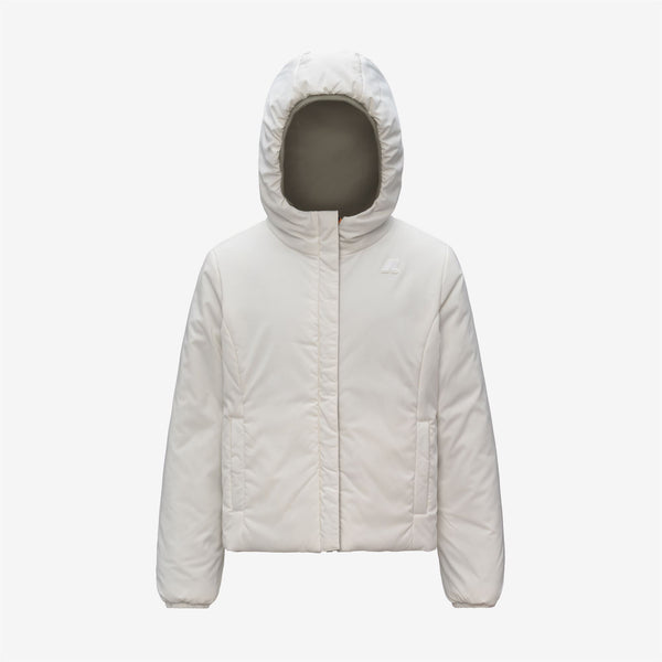 K Way P. LILY ST WARM REVERSIBLE GREEN OAK-WHITE GARDENIA