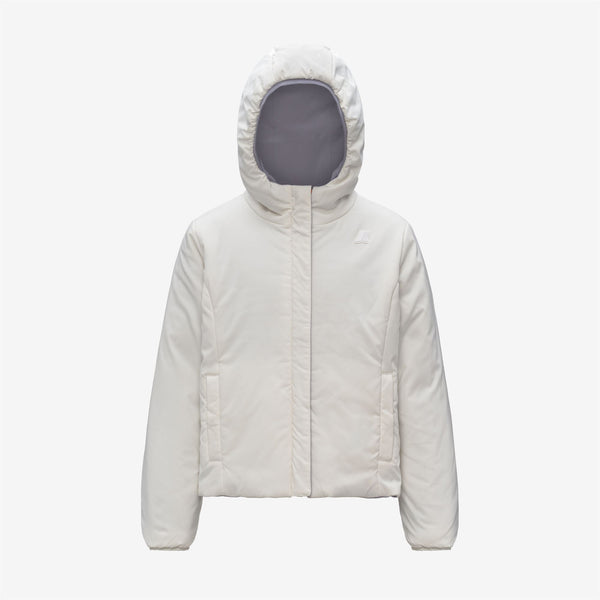 K Way P. LILY ST WARM REVERSIBLE VIOLET LAVENDER-WHITE GARDENIA