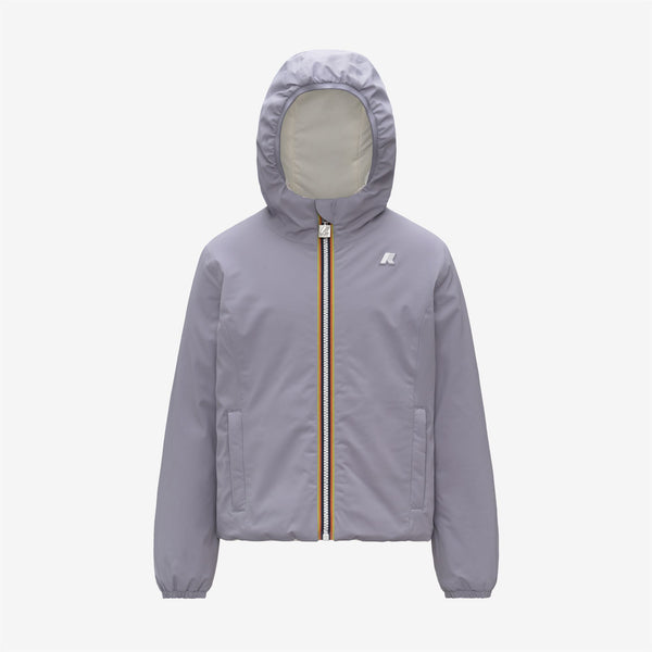 k way P. LILY ST WARM REVERSIBLE VIOLET LAVENDER-WHITE GARDENIA