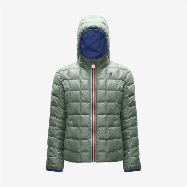 K Way P. LILY THERMO PLUS.2 REVERSIBLE BLUE MEDIEVAL-GREEN LAUREL