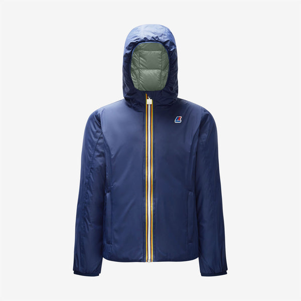 k way P. LILY THERMO PLUS.2 REVERSIBLE BLUE MEDIEVAL-GREEN LAUREL