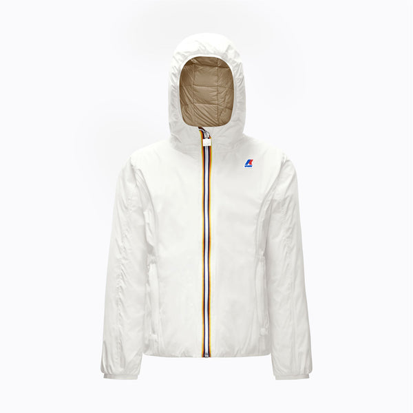 k way P. LILY THERMO PLUS.2 REVERSIBLE WHITE MILK-BEIGE TAUPE