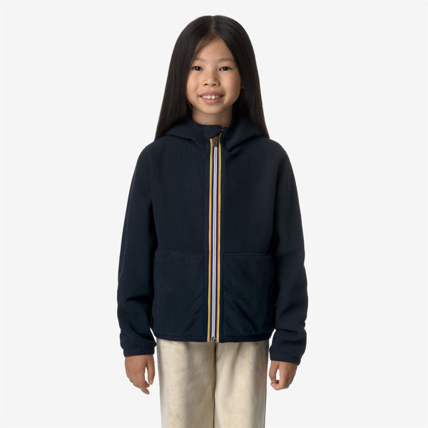 K Way P. LILY VELOUR POLAR REVERSIBLE BLUE DEPTH-BLUE DEPTH