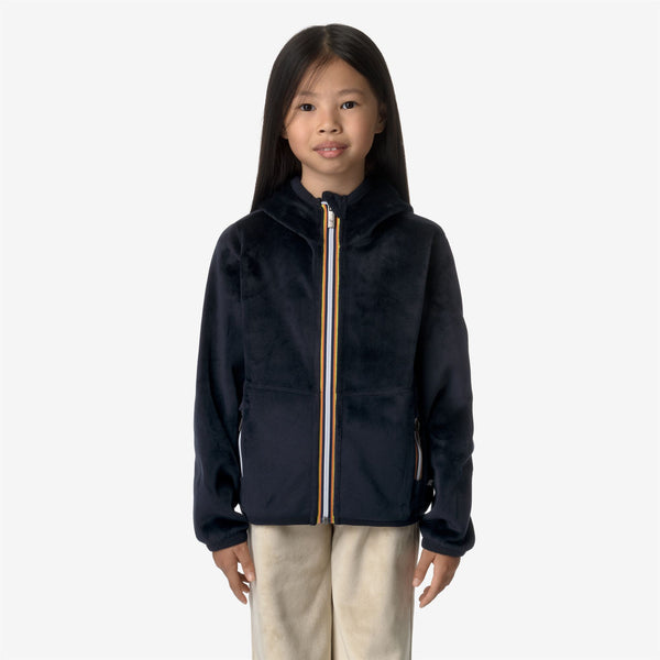 K Way P. LILY VELOUR POLAR REVERSIBLE BLUE DEPTH-BLUE DEPTH