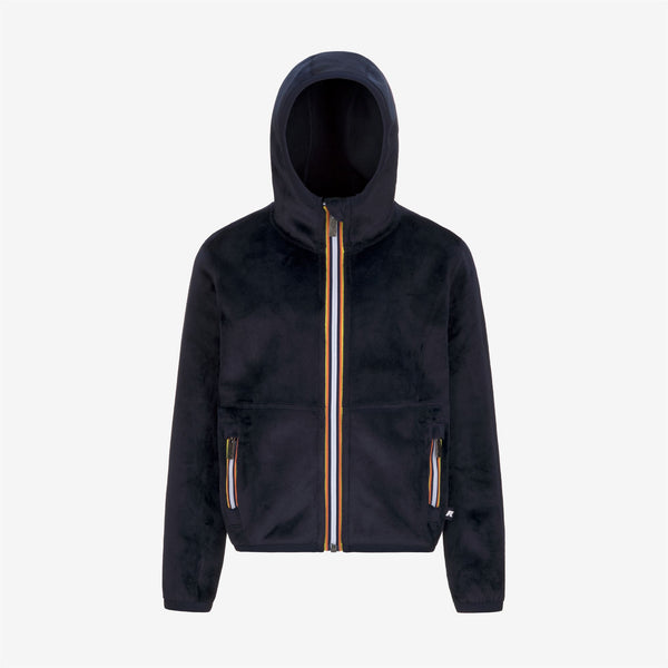 k way P. LILY VELOUR POLAR REVERSIBLE BLUE DEPTH-BLUE DEPTH