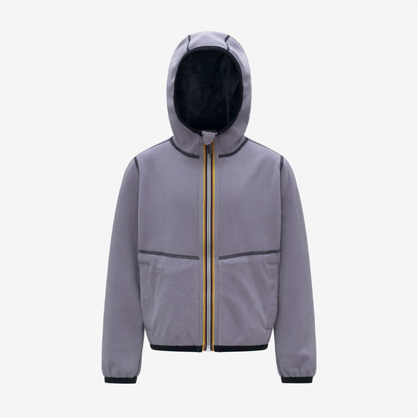 K Way P. LILY VELOUR POLAR REVERSIBLE BLUE DEPTH-VIOLET LAVENDER