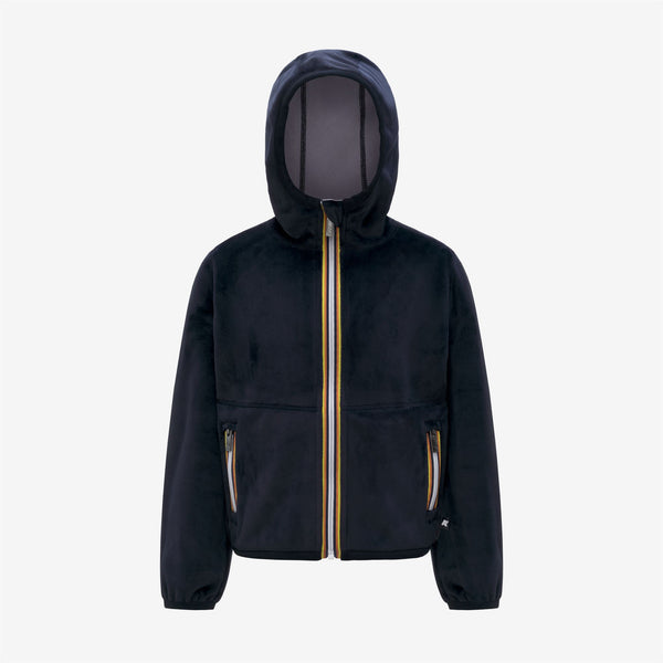 k way P. LILY VELOUR POLAR REVERSIBLE BLUE DEPTH-VIOLET LAVENDER