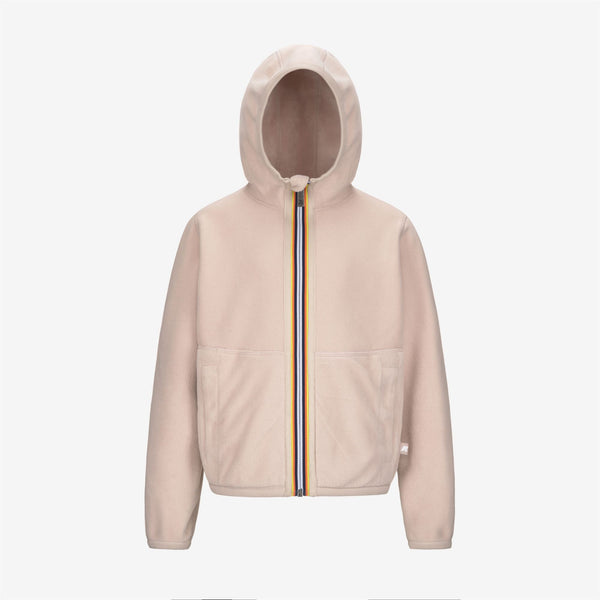 K Way P. LILY VELOUR POLAR REVERSIBLE PINK TINT-PINK TINT