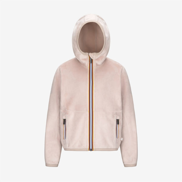 k way P. LILY VELOUR POLAR REVERSIBLE PINK TINT-PINK TINT