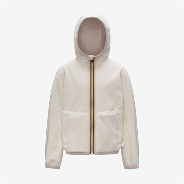 K Way P. LILY VELOUR POLAR REVERSIBLE ROSE HUSHED-WHITE GARDENIA