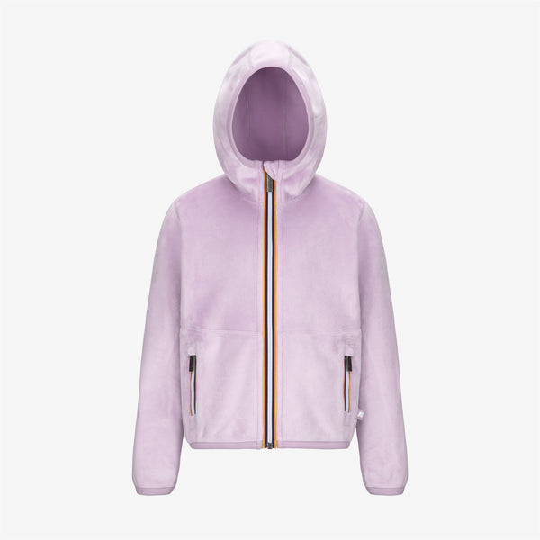 k way P. LILY VELOUR POLAR REVERSIBLE VIOLET LT LILAC