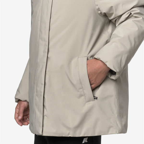 K Way P. MORESE SOFT TOUCH MARMOTTA BEIGE CASHMERE-GREY GOAT