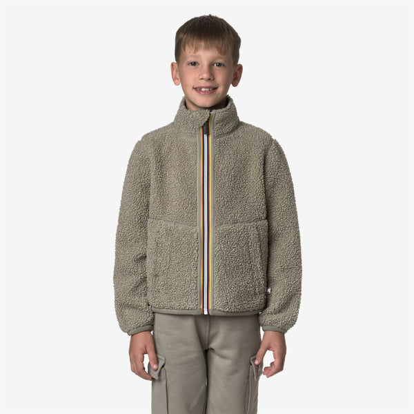 K Way P. PASCAL SHERPA POLAR REVERSIBLE GREEN OAK-BLUE DEEP COBALT