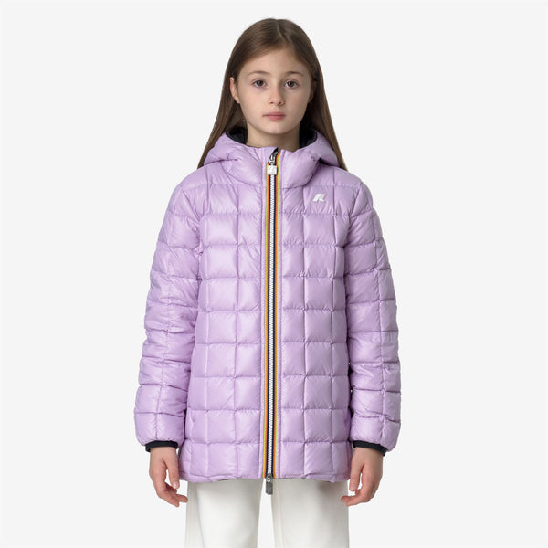 K Way P. SOPHIE ST THERMO REVERSIBLE BLACK PURE-VIOLET LT LILAC