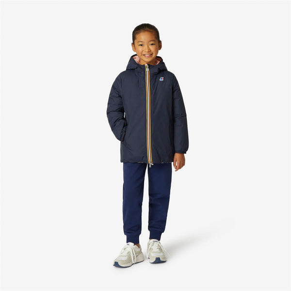 K Way P. SOPHIE THERMO PLUS.2 REVERSIBLE BLUE DEPTH-PINK DAFNE