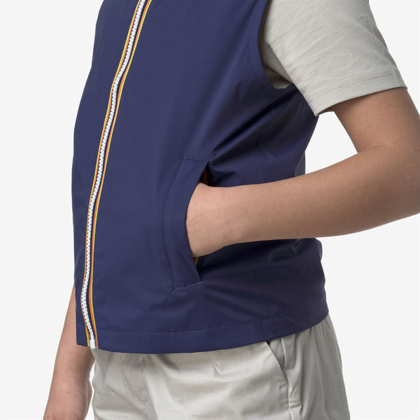 K Way P. VALEN STRETCH NYLON JERSEY BLUE DEEP COBALT