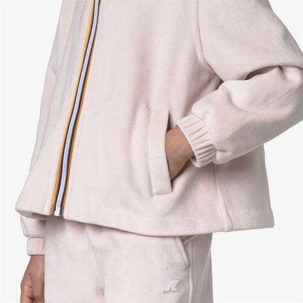 K Way P. VIVIEL VELOUR POLAR ROSE HUSHED-WHITE GARDENIA