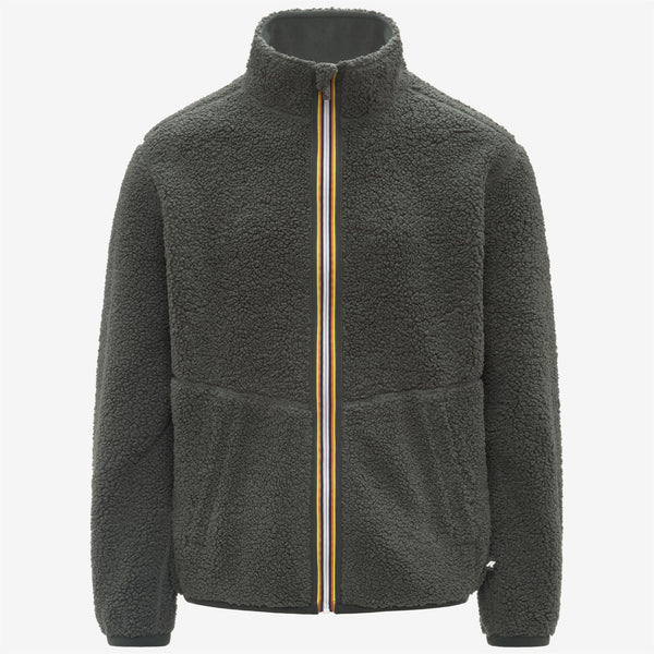 k way PASCAL SHERPA POLAR REVERSIBLE GREEN BLACKISH COMBO