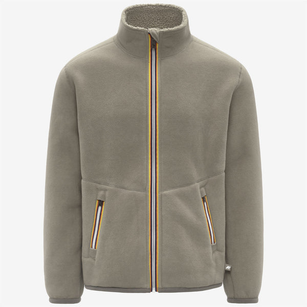 K Way PASCAL SHERPA POLAR REVERSIBLE GREEN OAK-GREEN OAK