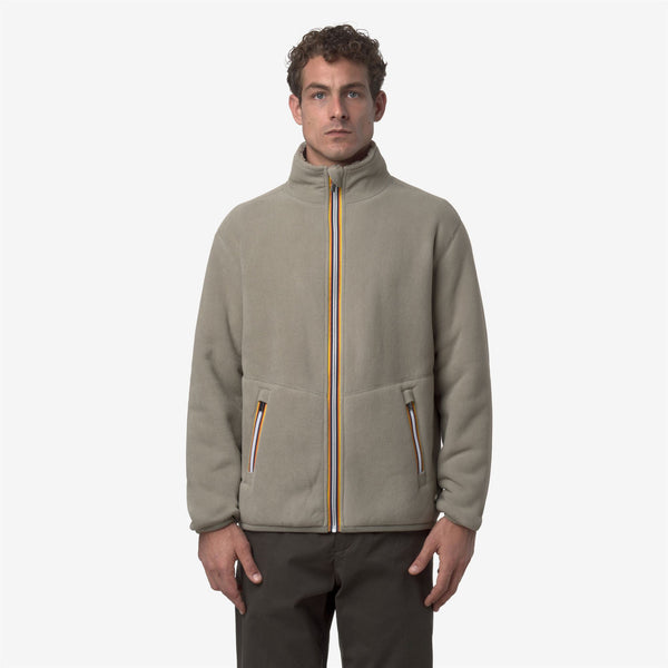 K Way PASCAL SHERPA POLAR REVERSIBLE GREEN OAK-GREEN OAK