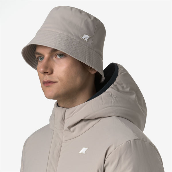 K Way PASCALLE TWILL MARMOTTA BEIGE CASHMERE-GREY GOAT