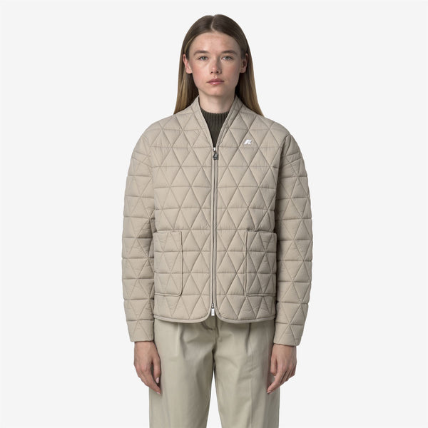 K Way SELIME DIAMOND QUILTED WARM AF BEIGE CASHMERE