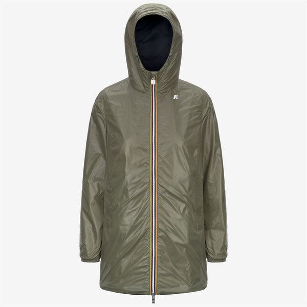 K Way SOPHIE PLUS.2 REVERSIBLE BLUE DEPTH-GREEN LICHEN