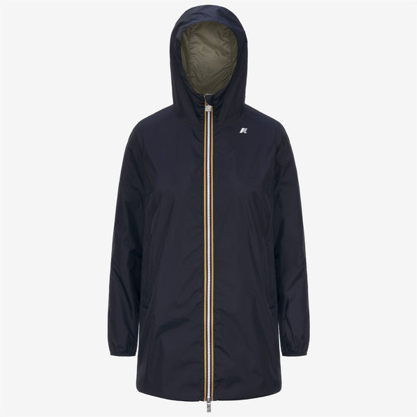 k way SOPHIE PLUS.2 REVERSIBLE BLUE DEPTH-GREEN LICHEN