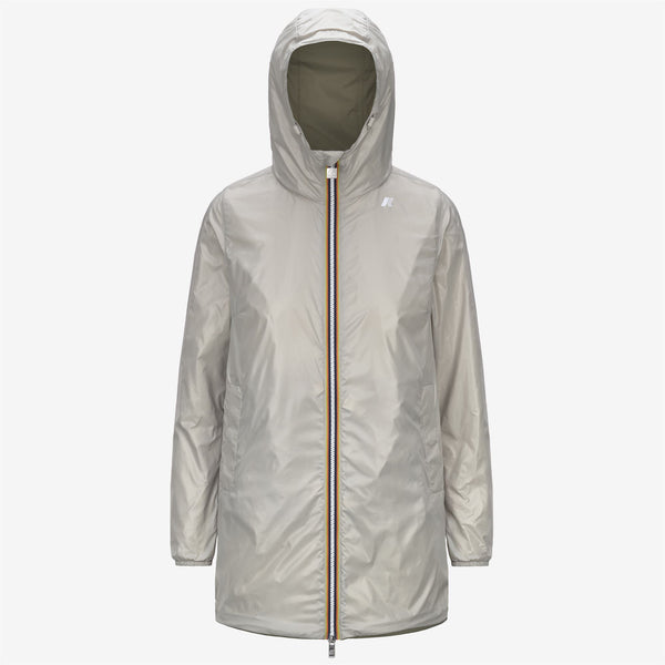 K Way SOPHIE PLUS.2 REVERSIBLE GREEN LICHEN-BEIGE LT