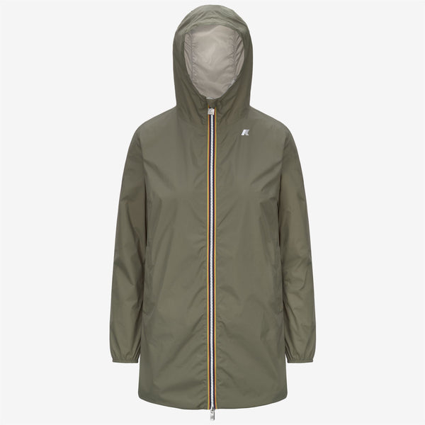 k way SOPHIE PLUS.2 REVERSIBLE GREEN LICHEN-BEIGE LT