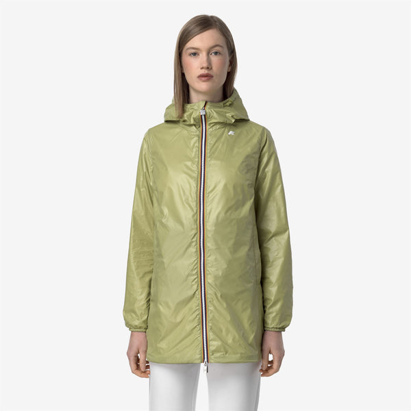 K Way SOPHIE PLUS.2 REVERSIBLE GREEN LICHEN-GREEN MOSS