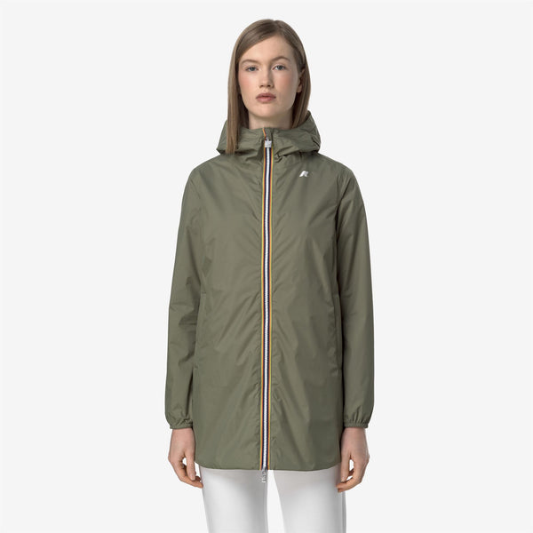 K Way SOPHIE PLUS.2 REVERSIBLE GREEN LICHEN-GREEN MOSS