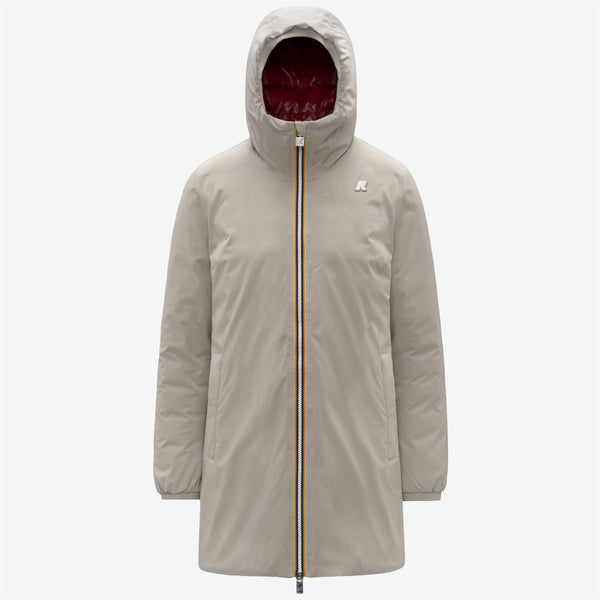 k way SOPHIE ST THERMO REVERSIBLE BEIGE CASHMERE-RED SYRAH