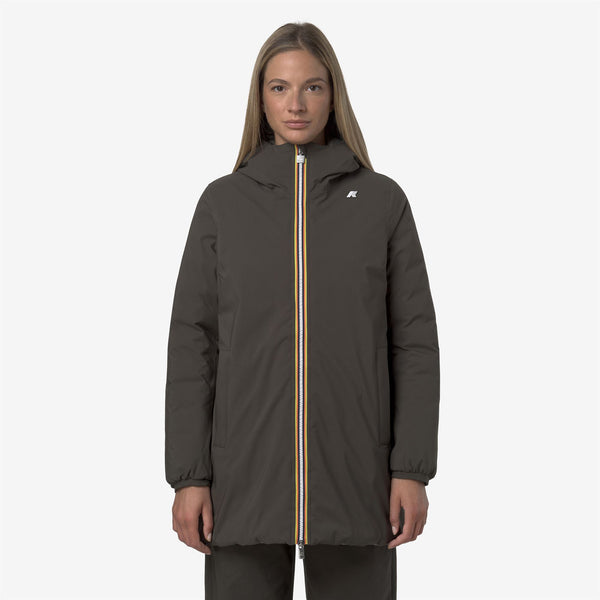 K Way SOPHIE ST THERMO REVERSIBLE BLACK OLIVE-GREEN OAK