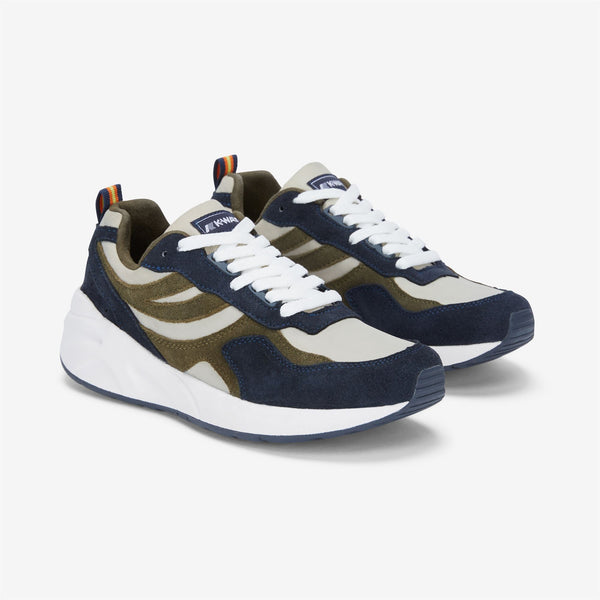 k way TRAINING 3.0 LACES BEIGE GREY-BLUE DEPTH-GREEN BLACKISH