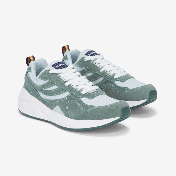 k way TRAINING 3.0 LACES GREY LT-GREEN LAUREL-WHITE