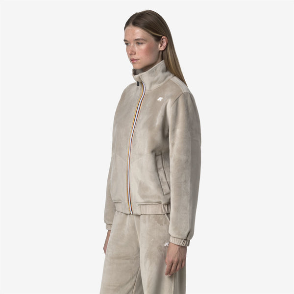 K Way VIVIETTE VELOUR POLAR BEIGE CASHMERE-BEIGE CASHMERE