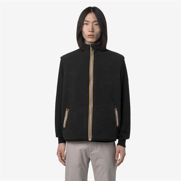 K Way YANNICK SHERPA POLAR REVERSIBLE BLACK PURE-BLACK PURE