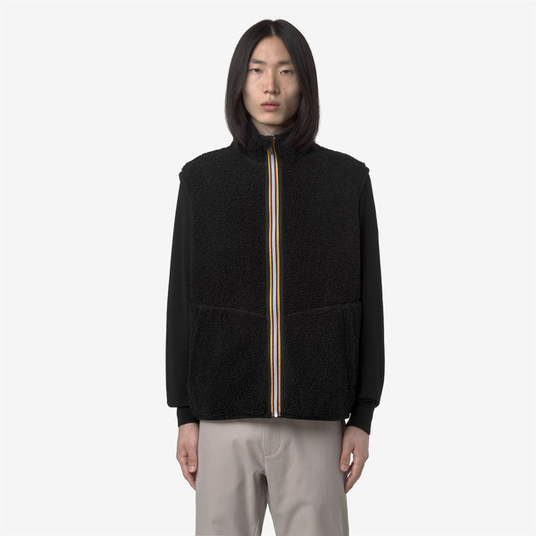 K Way YANNICK SHERPA POLAR REVERSIBLE BLACK PURE-BLACK PURE