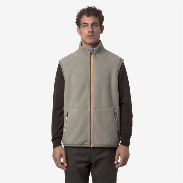 K Way YANNICK SHERPA POLAR REVERSIBLE GREEN OAK-GREEN OAK