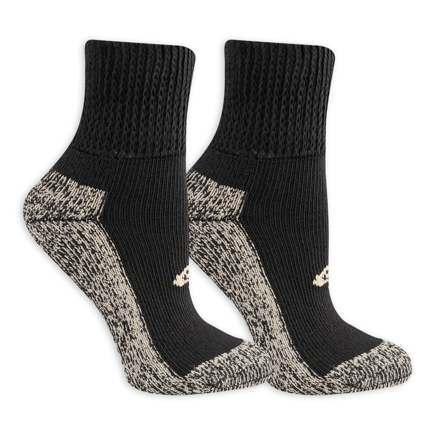 k. bell socks Copper Sole Women's Non-Binding Ankle Socks 2 Pair Pack Black