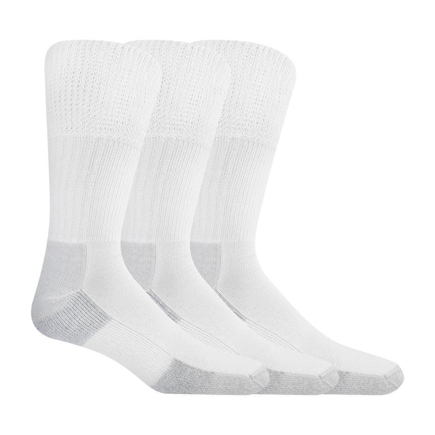k. bell socks Dr. Scholl's Men's Advanced Relief Blister Guard® Crew Socks 3 Pair Pack WHITE