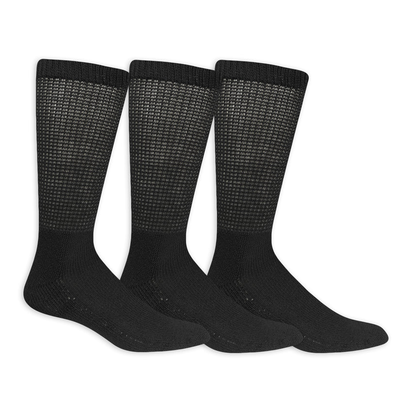 k. bell socks Dr. Scholl's Men's Advanced Relief Gripper Crew Socks 3 Pair Pack - Non-Slip Grip Cushioned Comfort Black