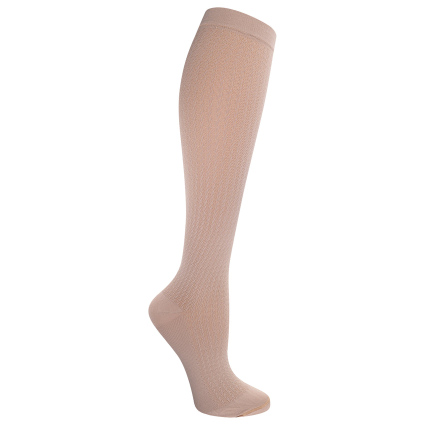 k. bell socks Dr. Scholl's Women's Graduated Compression Knee High Socks - Made in the USA BEIGE