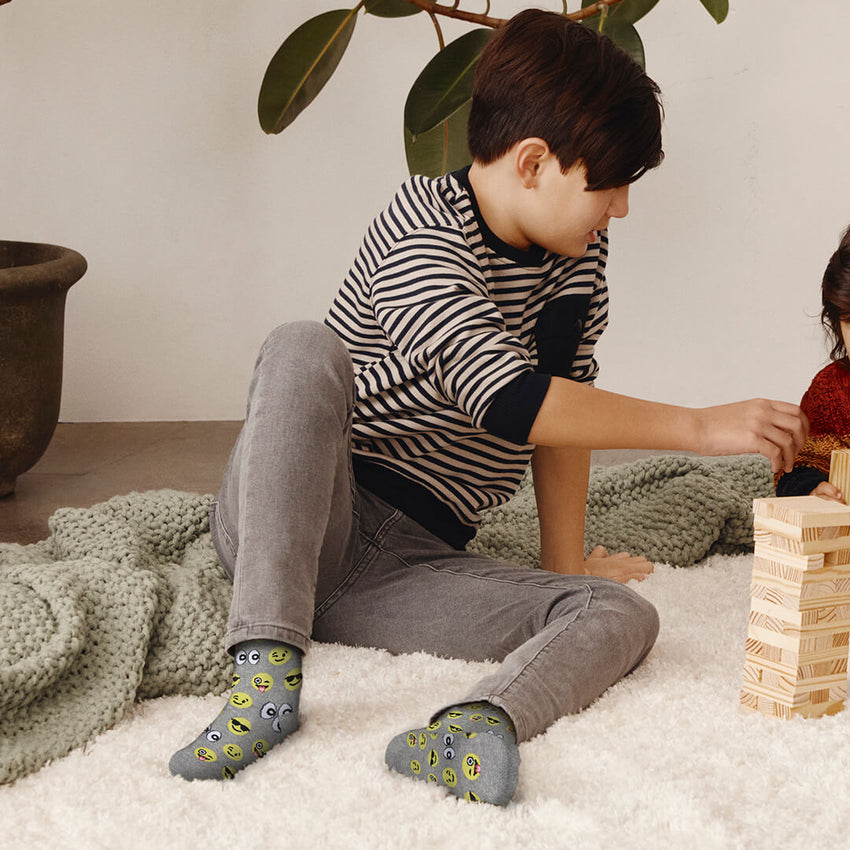 K. Bell Socks HOTSOX Kid's Assorted Car Emoji Socks Multi-colored