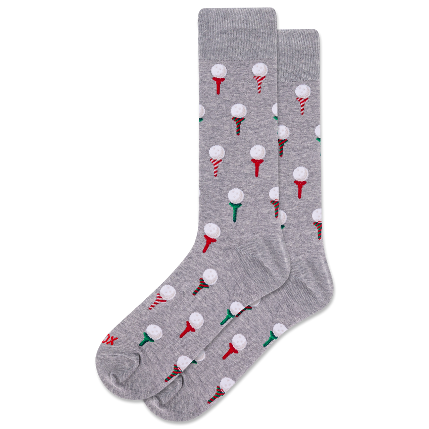 k. bell socks HOTSOX Men's Christmas Tee Crew Socks Gray Heather k. bell socks HOTSOX Men's Christmas Tee Crew Socks Gray Heather