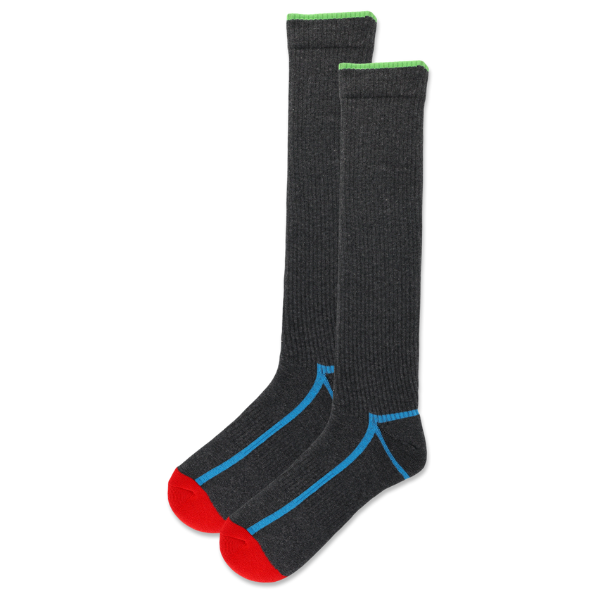 k. bell socks HOTSOX Men's Outline Over the Calf Compression Sock Gray