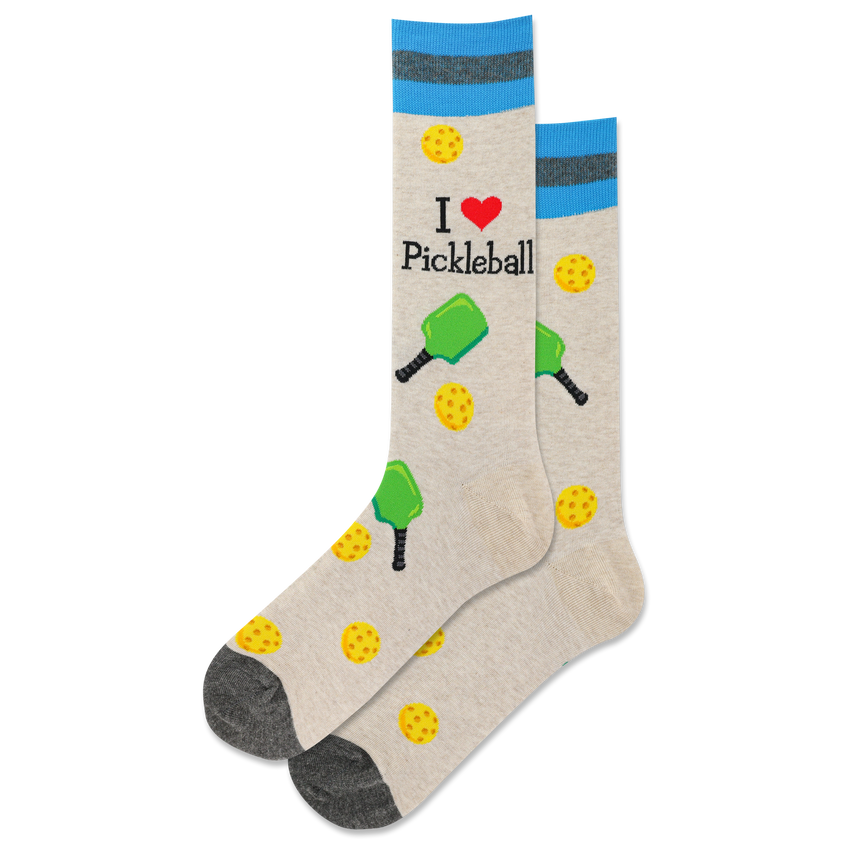 k. bell socks HOTSOX Men's Pickleball Crew Socks Tan