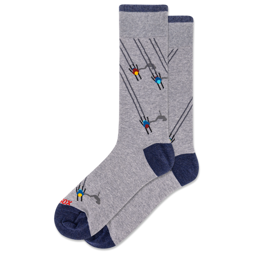 k. bell socks HOTSOX Men's Skiiers Crew Socks Gray Heather